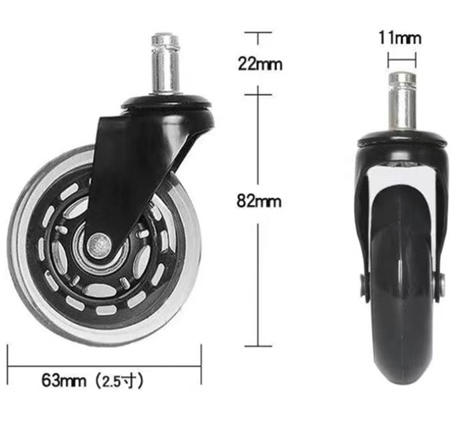 Kapperswielen polyamide 63mm - Per 5 stuks